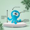 Light Blue Octopus Shaped Catnip Toy Features