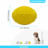 Barkbutler Small Yellow Football Toy Length