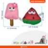 FOFOS Summer Cat Toy - Watermelon And Popsicle Features