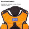 Picture of Whoof Whoof Full Body Three Layer Belt Harness in Small Size and Orange Colour