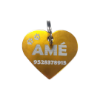 Heart Shaped Metal QR Pet Tag