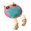 Lay Down View of Owl Shaped Dog Toy