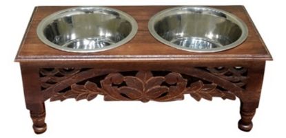  Wooden Pet Feeder With Bowl