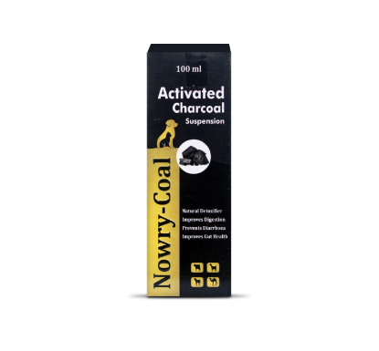 NOWRY-COAL Activated Charcoal Suspension for Cattle – Front View of Package