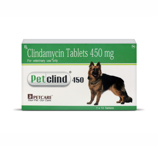 PETCLIND 450 MG Clindamycin Tablets For Infection Treatment in Dogs