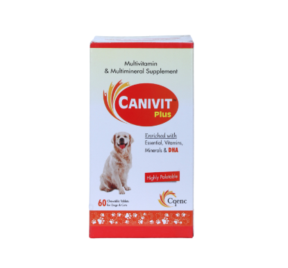 Canivit Plus Tab – Nutritional Supplement for Dogs & Cats Package Front View