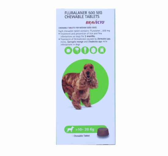 BRAVECTO 500MG 10-20KG